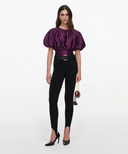 SELF-PORTRAIT TAFFETA TOP PURPLE