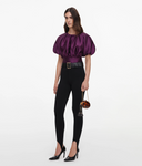 SELF-PORTRAIT TAFFETA TOP PURPLE