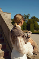 LESCARF CASHMERE PAISLEY SCARF GEIGE 65CM
