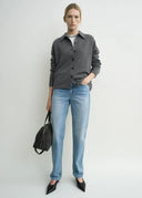 TOTEME RAGLAN SLEEVE CARDIGAN DARK GREY