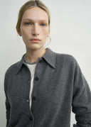 TOTEME RAGLAN SLEEVE CARDIGAN DARK GREY