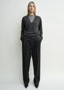 TOTEME PULL V-NECK CHARCOAL