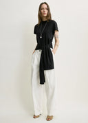 TOTEME SINGLE PLEAT TROUSER WHITE