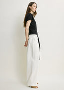 TOTEME SINGLE PLEAT TROUSER WHITE
