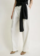 TOTEME SINGLE PLEAT TROUSER WHITE