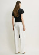 TOTEME SINGLE PLEAT TROUSER WHITE