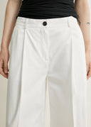 TOTEME SINGLE PLEAT TROUSER WHITE