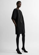 TOTEME COCOON CREPE DRESS BLACK