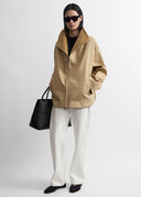 TOTEME ZIPPED COUNTRY JACKET FAWN