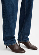 TOTEME MID HEEL ANKLE BOOTS 5,5CM BARK