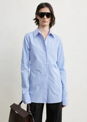 TOTEME STRIPED POPLIN SHIRT BLUE/WHITE