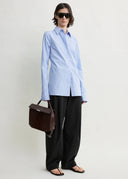 TOTEME STRIPED POPLIN SHIRT BLUE/WHITE