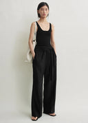 TOTEME TROUSER FLUID DRAWSTING BLACK