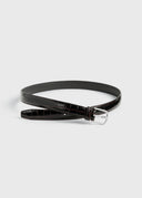 TOTEME CROCO EMBOSSED BELT CHOCOLATE