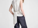 JW ANDERSON SCULPTURAL SEEVELESS TOP IVORY