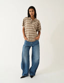 THE GARMENT STRIPED POLO BEIGE