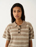 THE GARMENT STRIPED POLO BEIGE