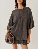 THE GARMENT COMO OVSD TEE KNIT GREY