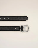 AMI PARIS BELT ADC 3CM BLACK/SILVER