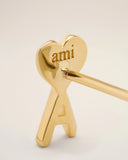 AMI PARIS ADC GOLD BRASS EARRINGS