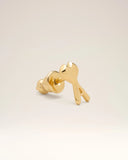 AMI PARIS ADC GOLD BRASS EARRINGS