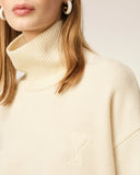 AMI PARIS ADC TURTLENECK TONAL ECRU