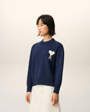 AMI PARIS AMI DE COEUR SWEATER DARK BLUE
