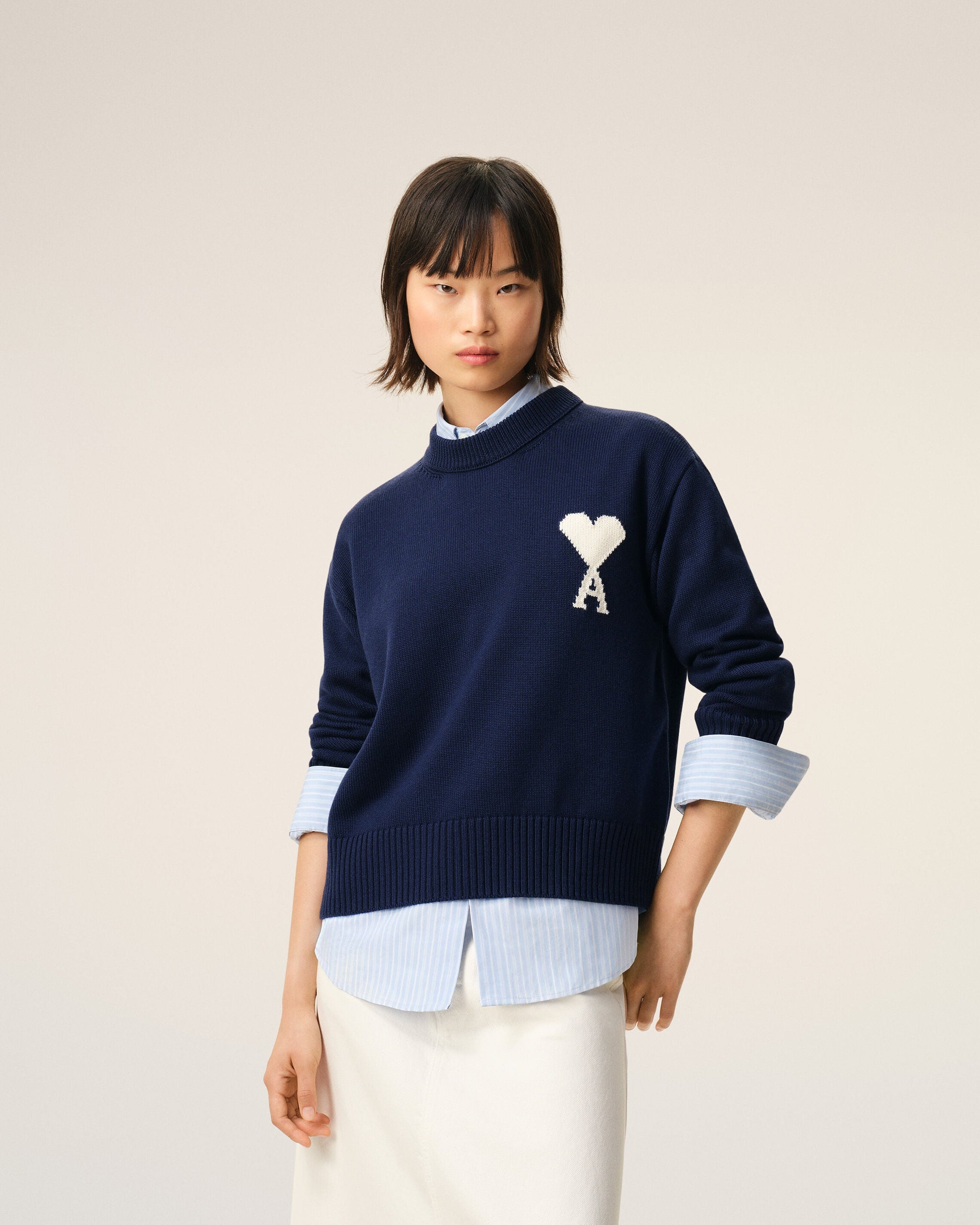 AMI PARIS AMI DE COEUR SWEATER DARK BLUE – mania-k webshop