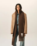 AMI PARIS ADC ALPACA SCARF CHOCOLATE BROWN