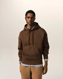 AMI PARIS ADC EMBOSSED TONAL HOODIE BROWN