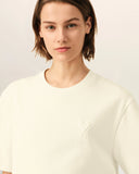 AMI PARIS ADC TONAL EMBOSSED LOGO T-SHIRT IVORY