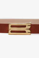 VICTORIA BECKHAM MICRO FRAME BELT 1,5CM TAN