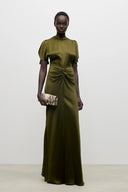 VICTORIA BECKHAM ISABELLA GOWN MARSH GREEN