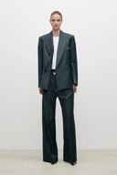 VICTORIA BECKHAM SCULPTURAL LAYERED OLI JACKET MARSH GREEN