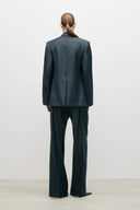 VICTORIA BECKHAM SCULPTURAL LAYERED OLI JACKET MARSH GREEN