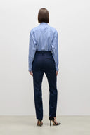 VICTORIA BECKHAM STRIPED POCKET DETAIL SHIRT BLUE/WHITE