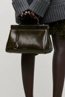 VICTORIA BECKHAM SLOANE FRAME BAG 28 DARK OLIVE