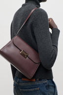 VICTORIA BECKHAM DORIAN TRAPEZE BAG BURGUNDY