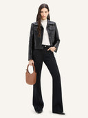 COURRÈGES VINYL TRUCKER JACKET BLACK