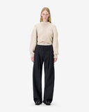 IRO GYSELLA CROPPED CABLE KNIT ECRU
