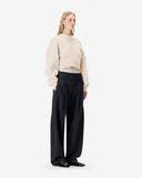 IRO GYSELLA CROPPED CABLE KNIT ECRU
