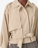 IRO ZYNIA LOOSE FIT BELTED JACKET BEIGE