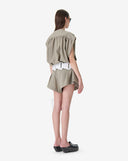 IRO SCILLA DRAPED TOP OLIVE