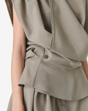 IRO SCILLA DRAPED TOP OLIVE