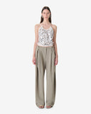 IRO SONJA PLEATED TROUSER OLIVE