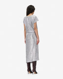 IRO TASMINE DRESS METALLIC GREY