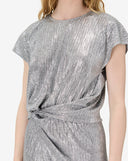 IRO TASMINE DRESS METALLIC GREY