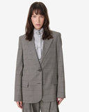IRO KELIO BLAZER CHECK MIXED BROWN