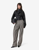 IRO KOFFA CHECK TROUSER MIXED BROWN