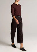 VINCE MID RISE TROUSER BROWN
